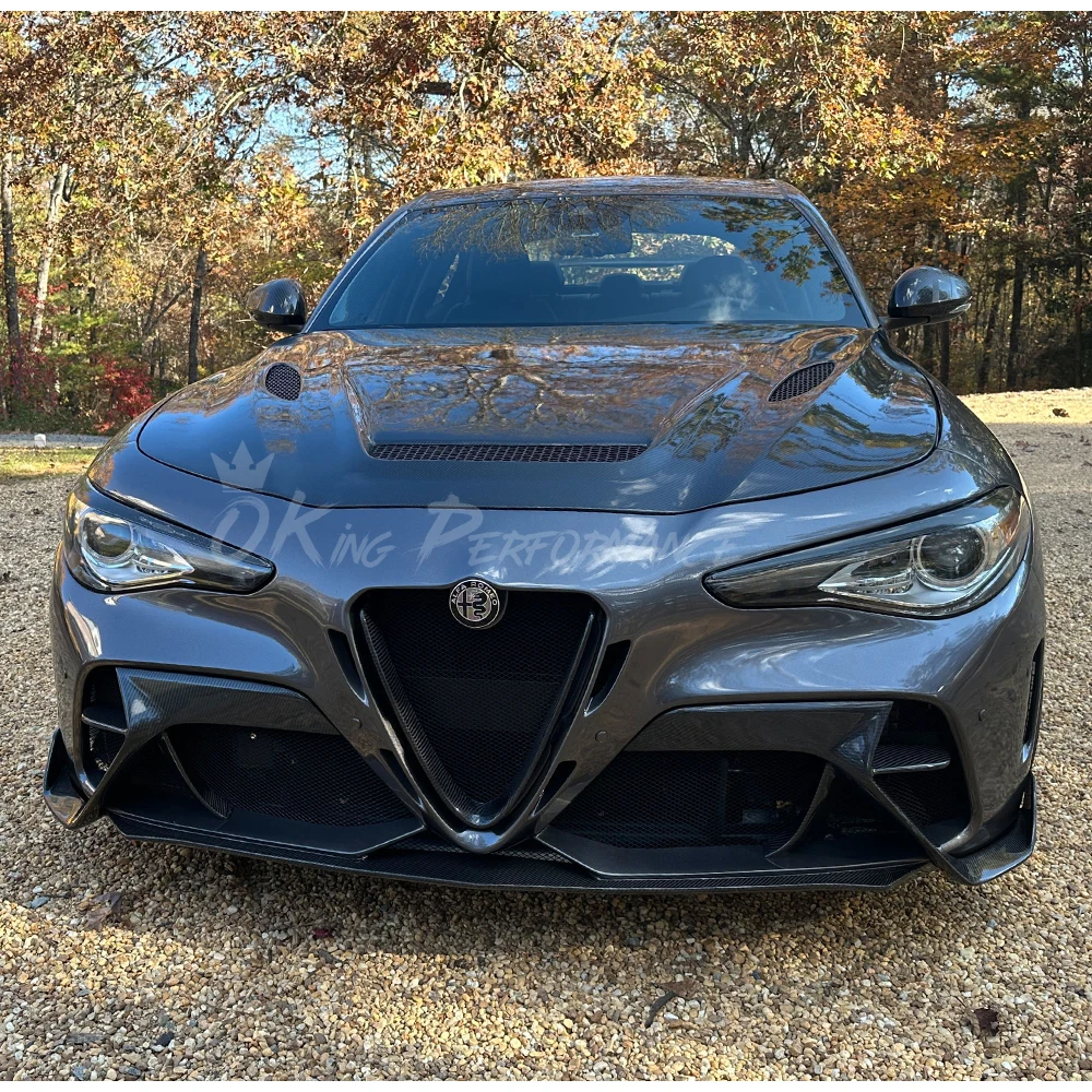 GTAMスタイルカーボンファイバー製フロントバンパーキット - アルファ