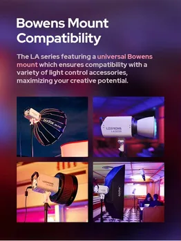 Godox LA150R LA200R LA300R RGB Full-color Video Light 2500-7500K LED COB Bowens Mount Photography Lighting App Control detail image