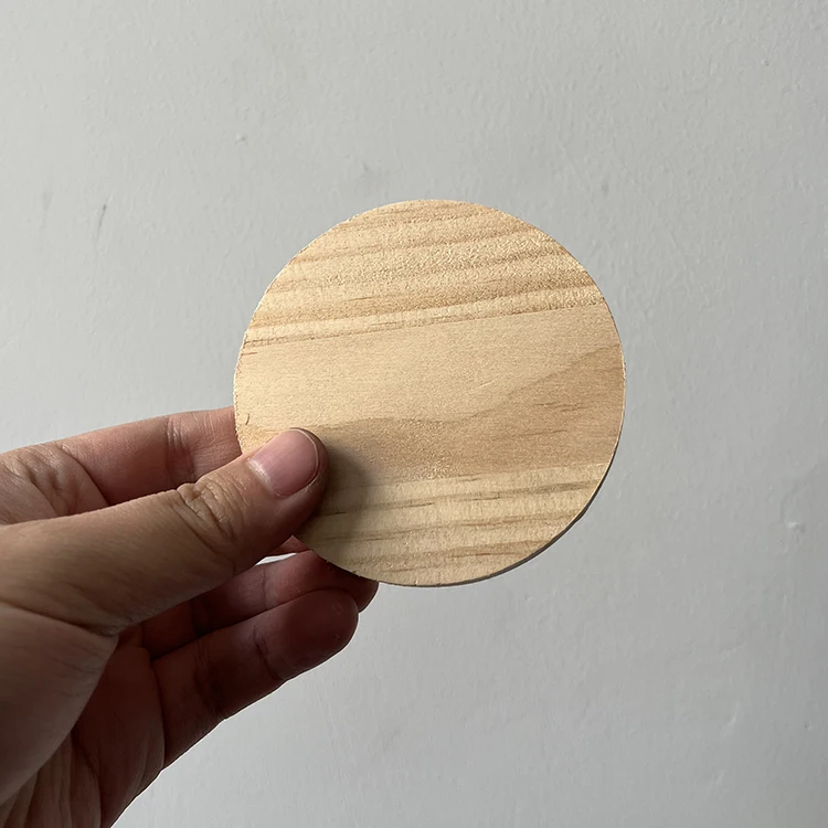 Custom Logo Tea Coffee Cup Mat Wooden Coasters for Drink