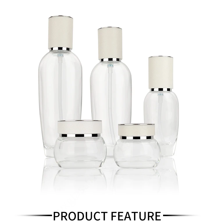 Wholesale  frosted cosmetic bottle sets face cream jar serum lotion bottle skin care packaging supplier