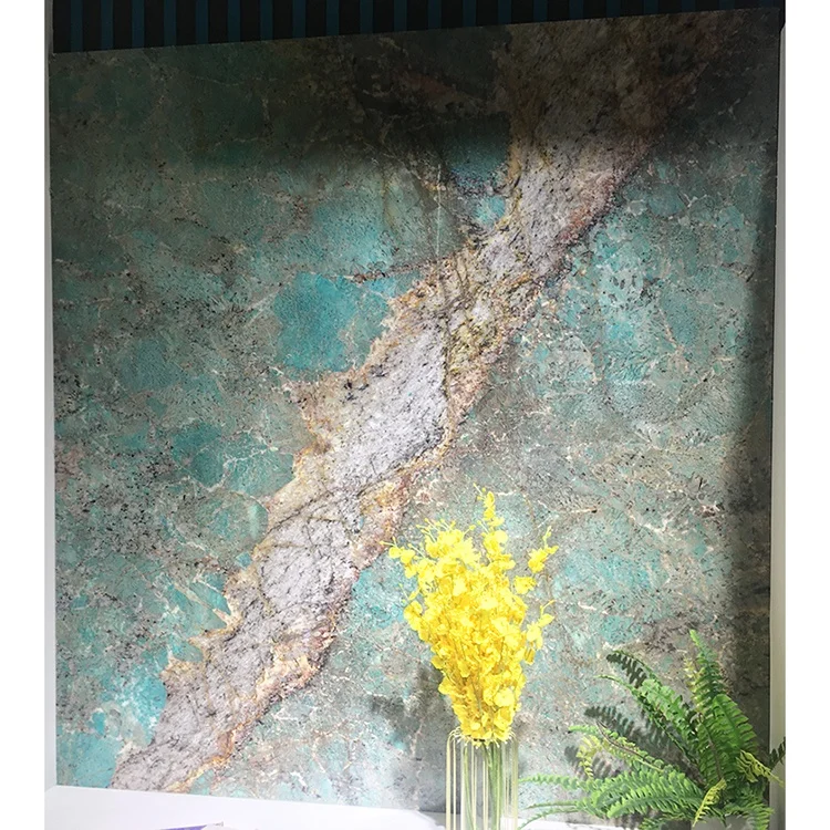 Brazil Slab Green Granite Amazonite Quartzite for Countertops Kitchen