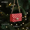 Bolso estilo cadena rojo
