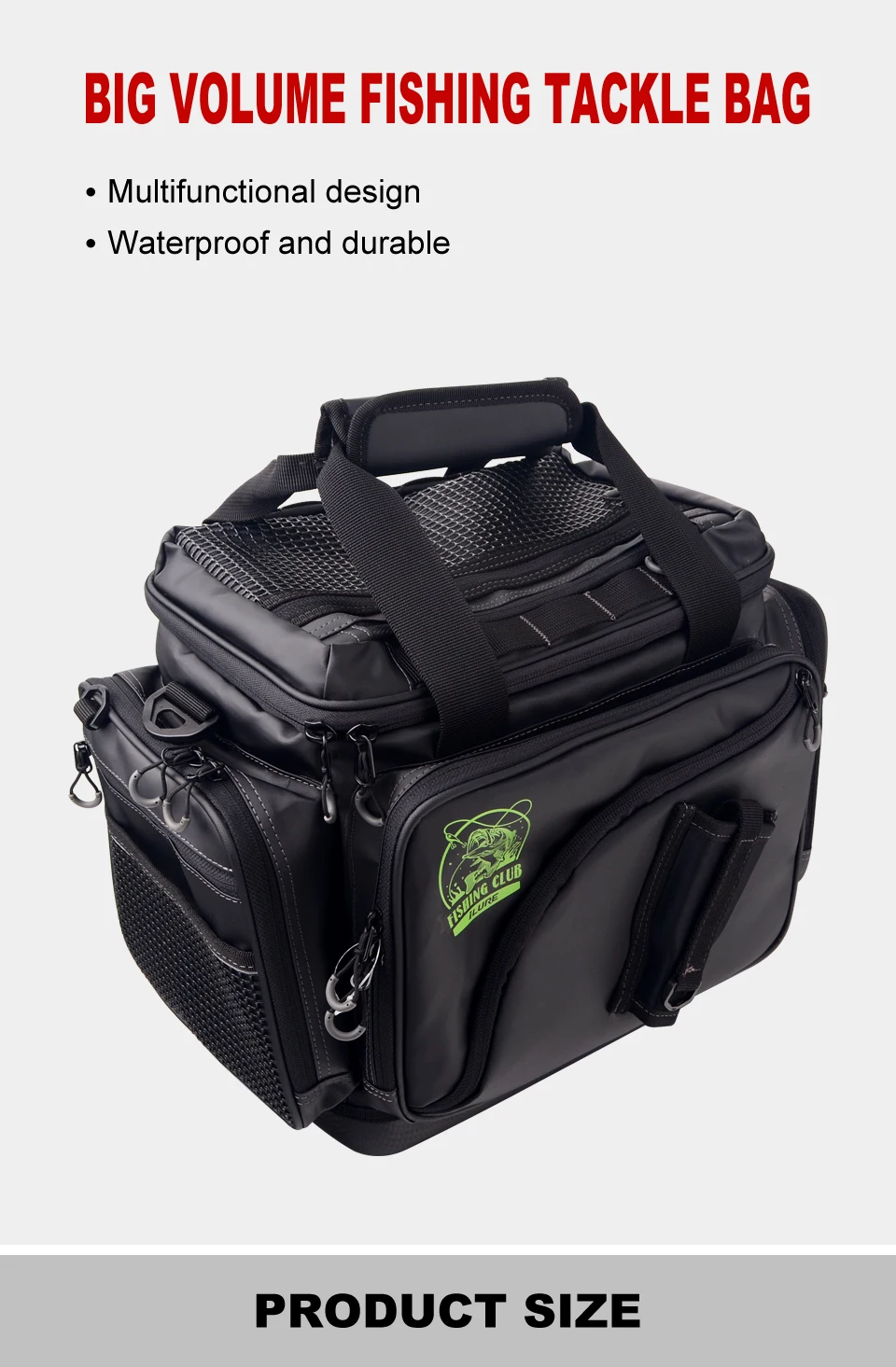 Fishing Tackle Bag Large Fishing Backpack Multifunctional Design Two ...