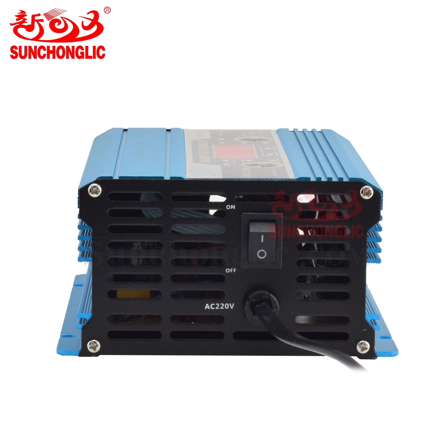 Sunchonglic LED Display 12 Volt 10A 12V Three Stage Smart Auto Lead Acid Car Battery Charger