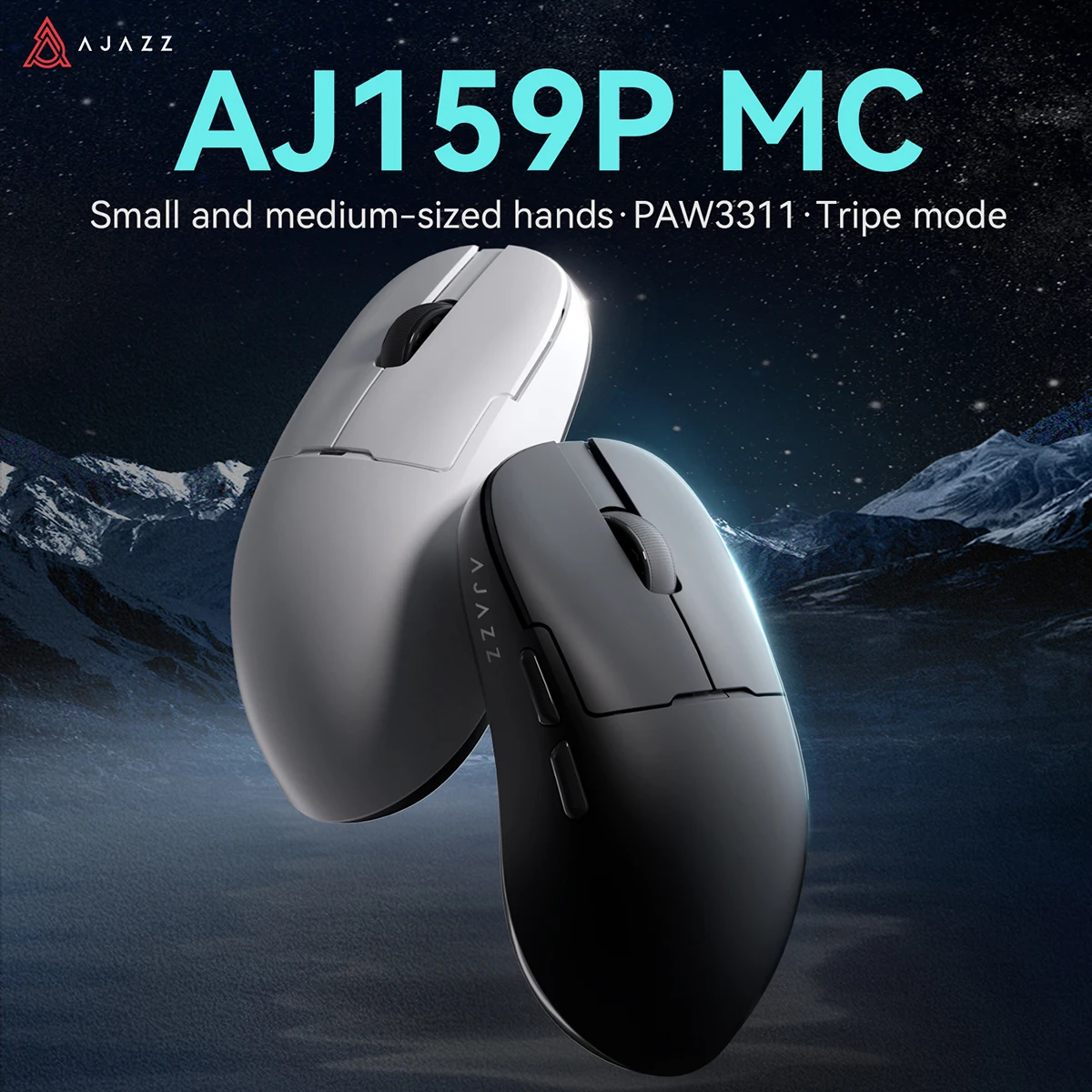 Mouse da gioco wireless azz 159 P MC, ergonomico, leggero, 12000 DPI, 2,4 G USB, sensore ottico PAW3311._voghion.com