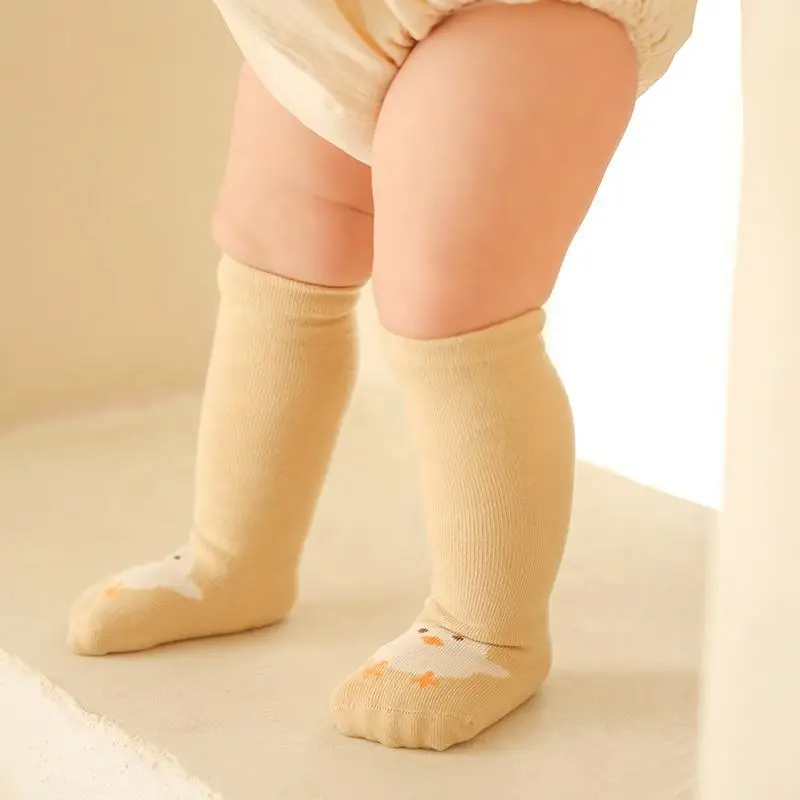 Wholesale 2025 0-3 Months Cute Long Socks Girls Boys Newborn Baby Toddler  Kids Organic Cotton Knee High Socks