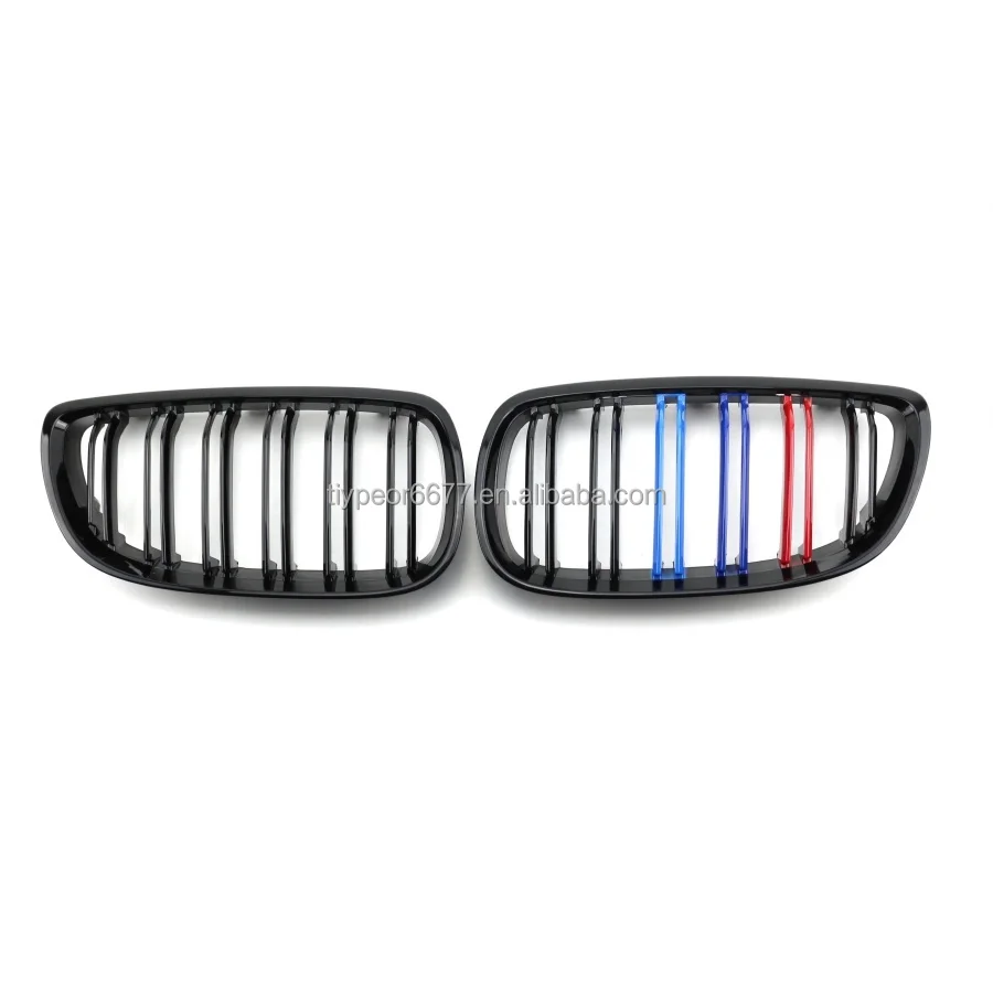 product tiypeor double slat abs front bumper grilles kidney grill for bmw e92 3 series e92 2006   2009-8
