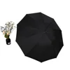 Black-sc3021 ไวนิล-พับสามทบ พื้นผิวร่มขยาย 10 กระดูก