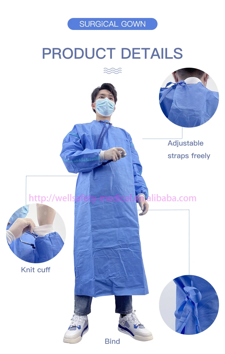 Factory Directly Astmf1670 Ppe Gowns Uniforms Workwear Iso13485 Aami
