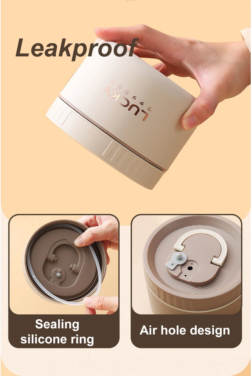 Portable Stainless Steel Vacuum Insulated Bento Lunch Box Multiple Capacities LeakProof Bag Microwaveable Food for Newborn