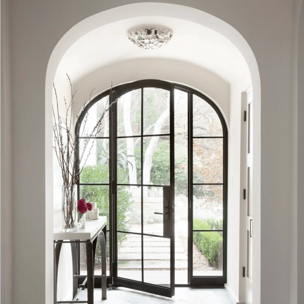 Multi Functional Galvanized Framed Wrought Iron Window and Door Gril Design