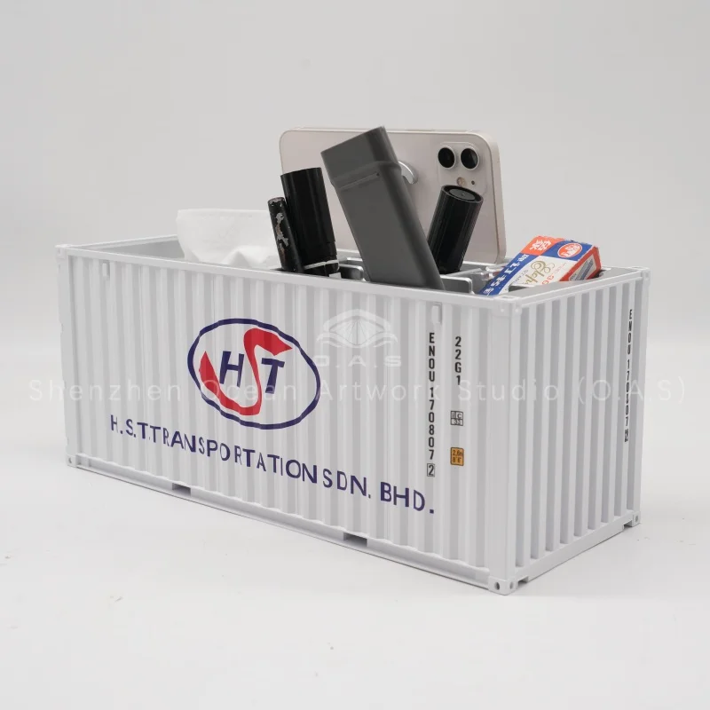 Yang Ming 20GP Shipping Container Tissue Box, crafted from premium ABS material with exquisite detail restoration of Yang Ming container features. Fully customizable with logos/colors, perfect as business gifts for freight/logistics partners. Multifunctional storage design, industrial style decor for office & home, durable and practical factory direct supply.Amber@vesselmodel.com Tel: +86 18038048785