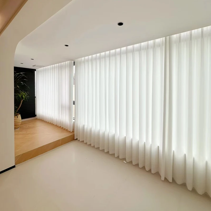 JUNERED High-end Custom Sheer Curtains  for Doors Sun Protection Screens Garden Screens for Enhanced Safety