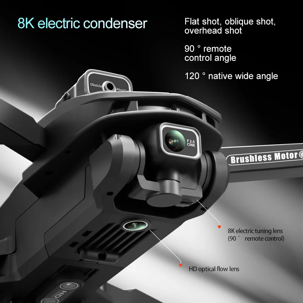 V168 MAX GPS Drone 4K with Camera Brushless Outdoor Prosumer Drones Obstacle Avoidance UAV FPV Dron with Screen