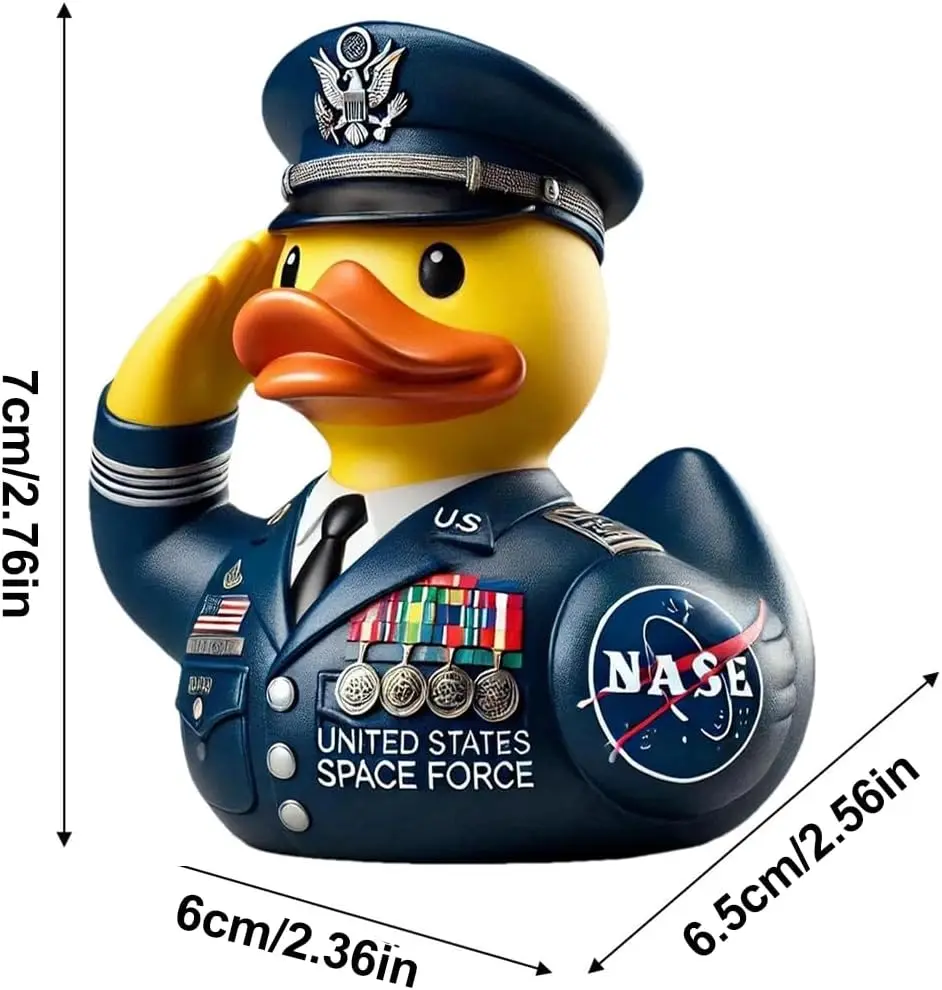Veteran Tribute Duck Army Military Uniform Mini Resin Crafts