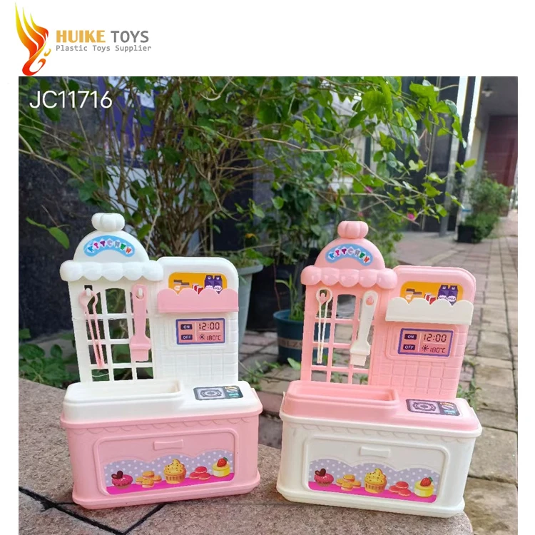 2025 Cute Plastic Food Shopping Kids Pretend Play Supermarket Toy Set with Cart