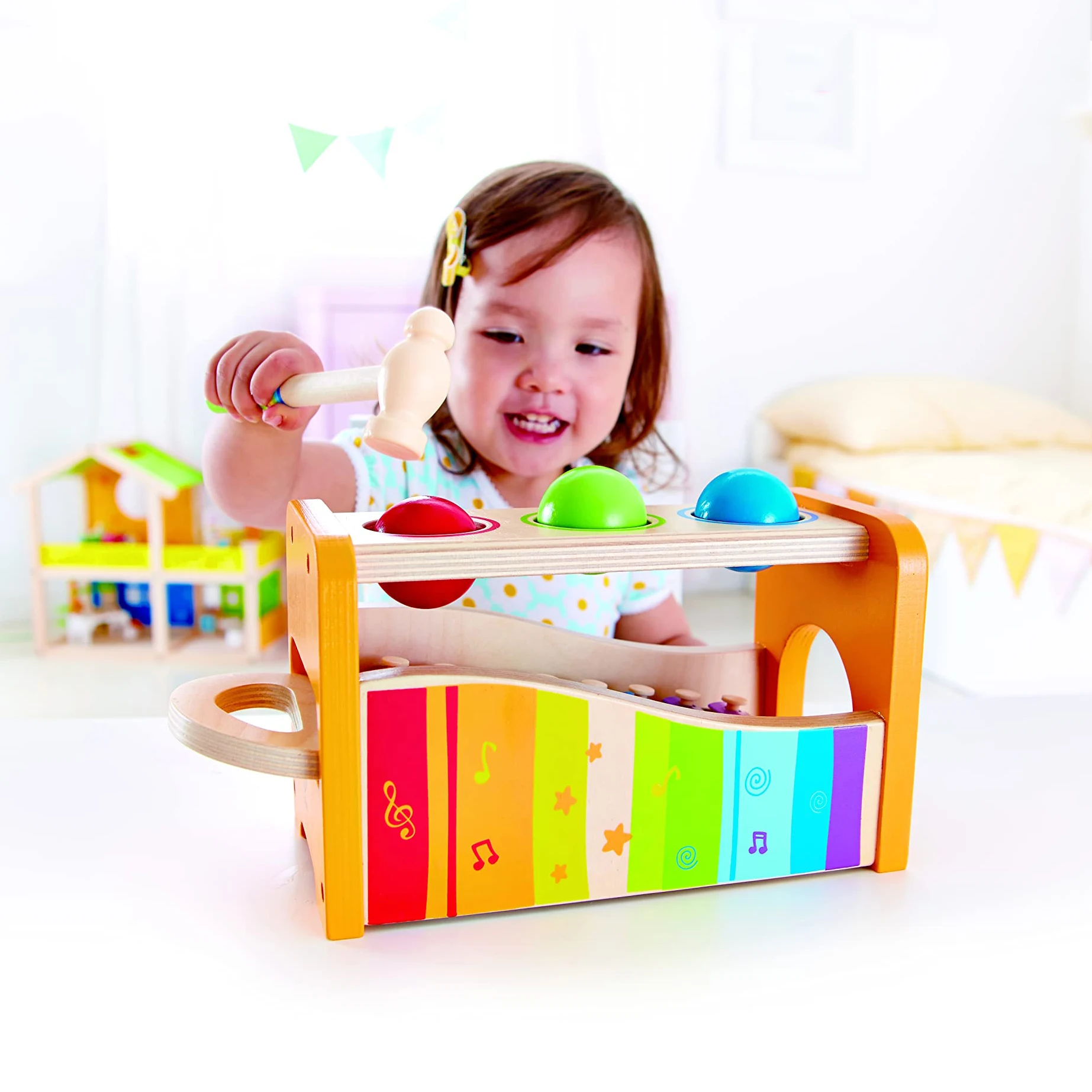 Montessori Multifunctional Hammer Pounding Xylophone Baby Wooden
