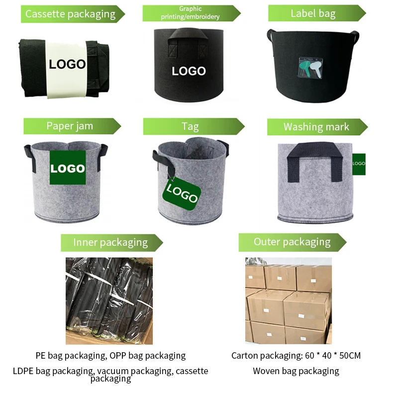 Садовый фетровый мешок для выращивания растений, с защитой окружающей среды