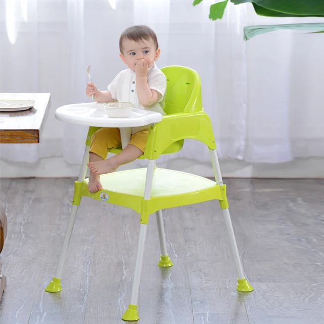 Saftey Plastic Material 2 in 1 Baby High Chair