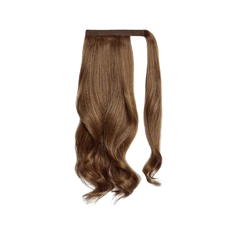 20 дюймов синтетический натуральный волнистый шиньон обернуть вокруг конский хвост волосы для наращивания