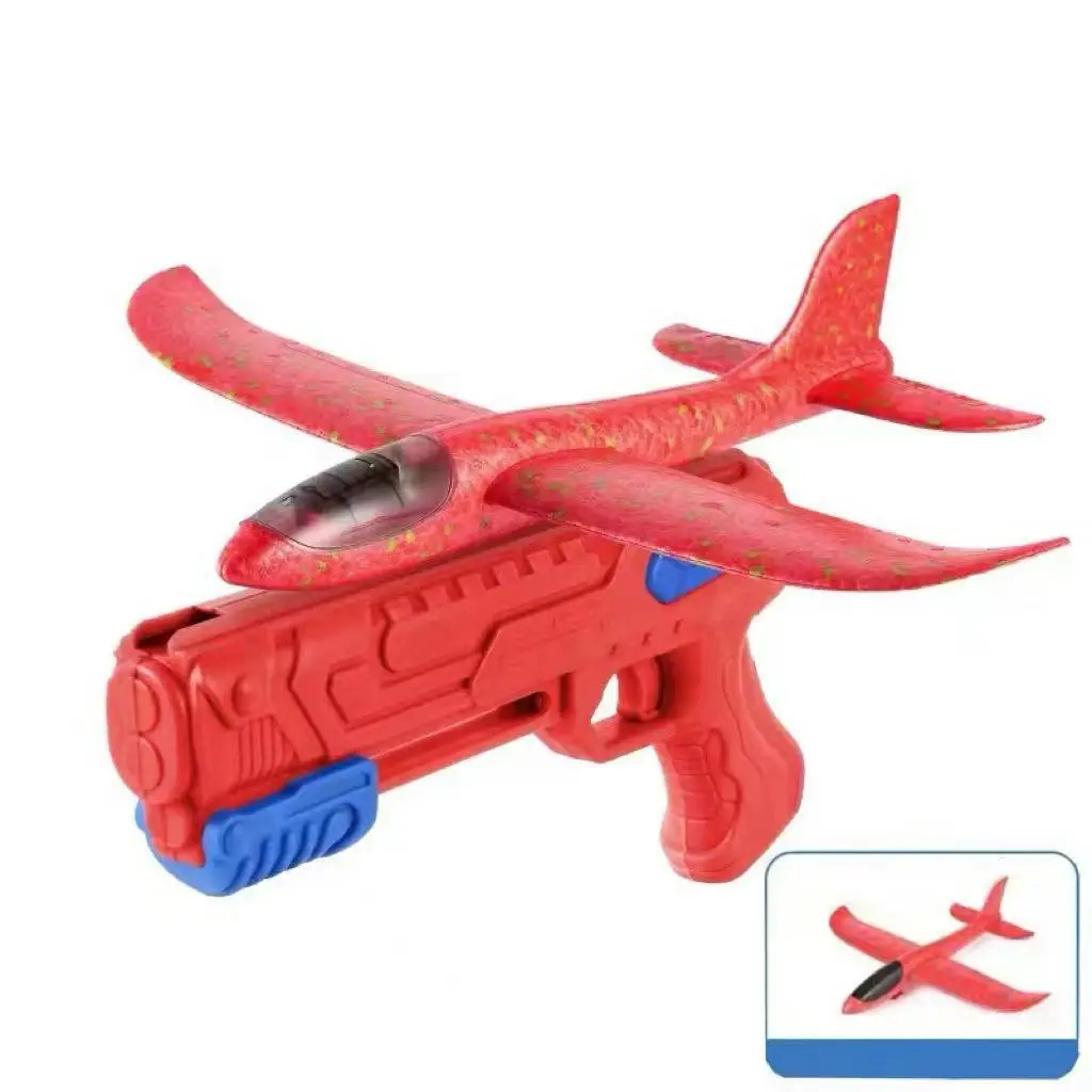 Explosive Foam Ejector Plastic Plane Gun 5.5cm Outdoor Toy for Ages 8-13 Years Unisex
