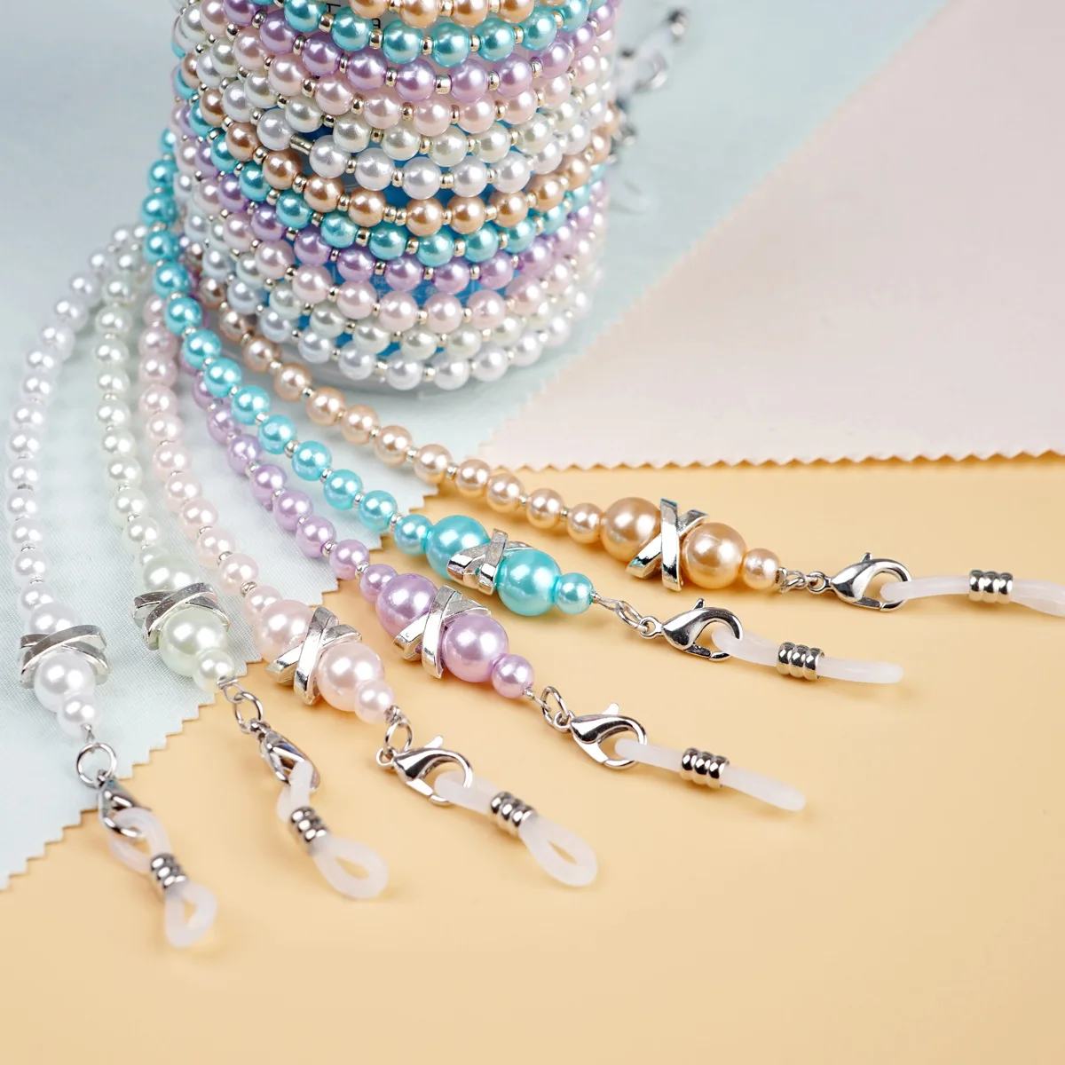 REWIN Fashion Anti-slip 75cm Pearl Beads Sunglasses Chain Eye Glasses  Eyeglasses Holder Chain for Women