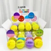 Raquette élastique multicolore avec smiley, boîte de 24 pièces, cadeau