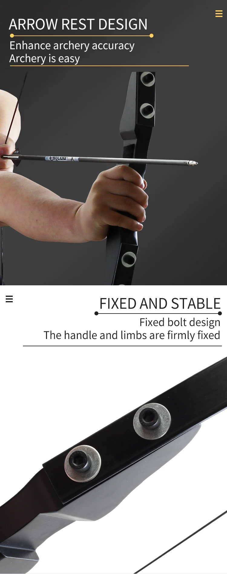 Spg Recurve Bow And Arrow Set Archery 40lbs Takedown Wooden Risers