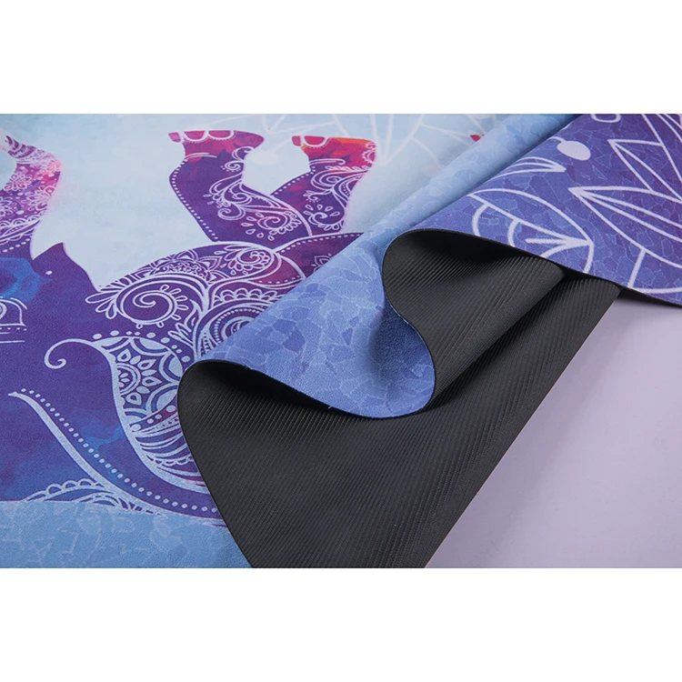 New Design OEM Composite Travel Anti Slip Foldable 1.5mm Thin Suede Yoga Mat