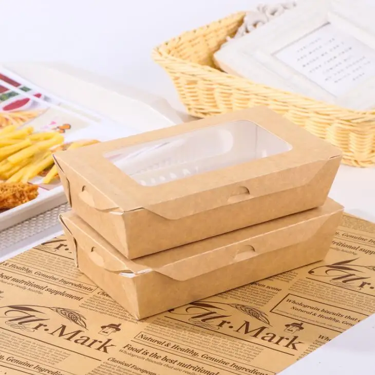 一次性圆底牛皮纸面条汤碗定制标志批发加厚外卖包装食品纸盒