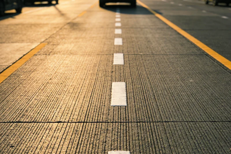 Road concrete surface - heavy-duty construction material