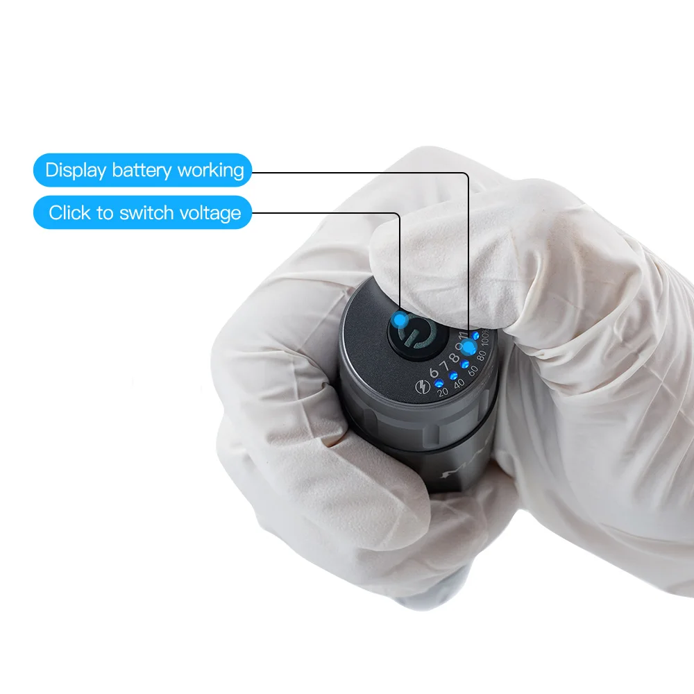 
 Лидер продаж, оптовая продажа, беспроводной мини-аккумулятор для татуировки, источник питания, соединительная батарея RCA для татуировочной машинки, ручка  