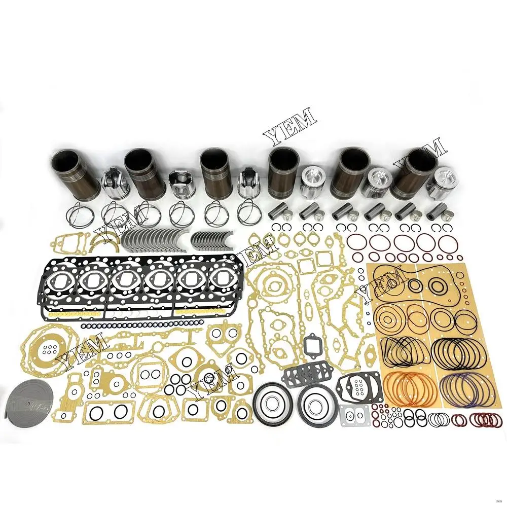 Overhaul Kit With Cylinder Piston Rings Liner Gasket Kit Bearings Fit for Caterpillar 3406 Harvester Spare Parts