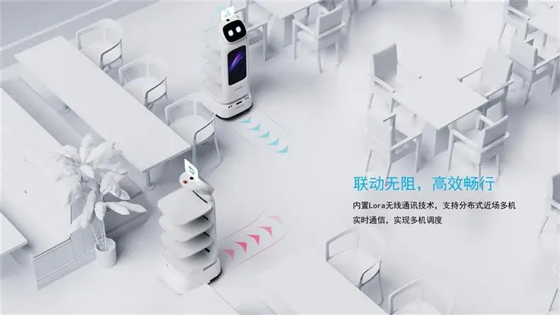 Youbao Commercial Delivery Robot with Welcome Sensor Smart Food Tray for Marketing Advertising supplier