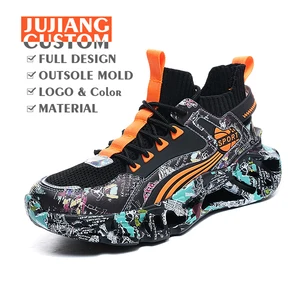 2023 Platform Sneakers Gold Men Chunky Sneakers Fashion Shoes Black Wedge Male Breathable Outdoor Running Colorful Sport Shoes