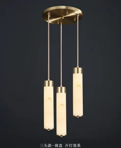 LED Modern Nature Marble Pendant Lighting Stairs Hotel Restaurant Ceiling Chandelier Light Ceiling Indoor Stairs Lamp