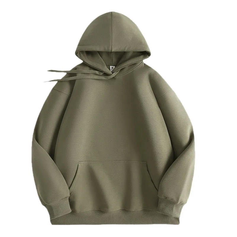 Double-layer Hooded Shoulder Pullover Hoodie for Men Autumn Winter Fashion Brand Large S preview