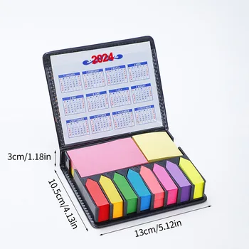 Customized Promotion Sticky Notes 200pcs Sticky Memo Pad Colorful Annotation Tabs Foot Shaped Sticky Note With 2024 Calendar