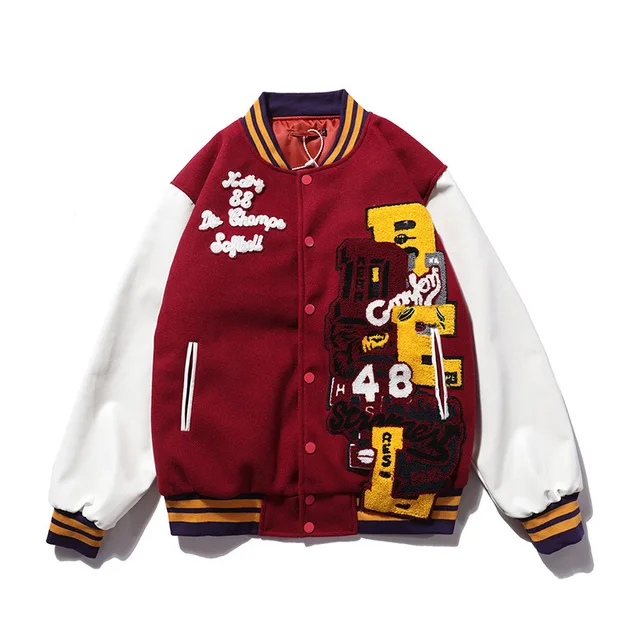 Low MOQ High QUality Customized Chenille Patch OEM Custom Varsity Jacket Manufacturer in China