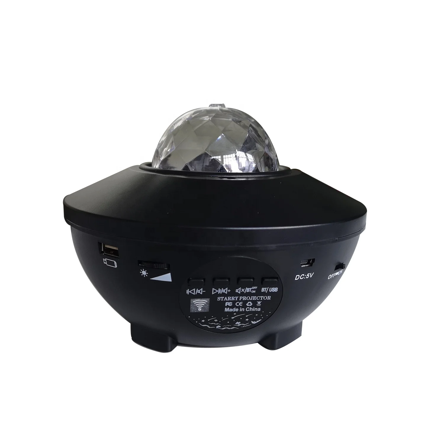 Smart Ocean Wave Projector Light LED Sky Starry Blueteeth Music Speaker Star Projector Night Light with Remote Control for Kids