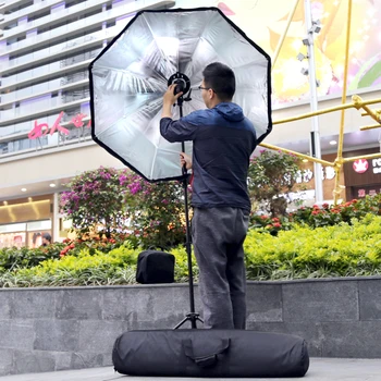 Godox 120cm / 47.2in Portable Octagon Softbox Umbrella Reflector With Gid and Browens for Studio Strobe Speedlight Flash detail image