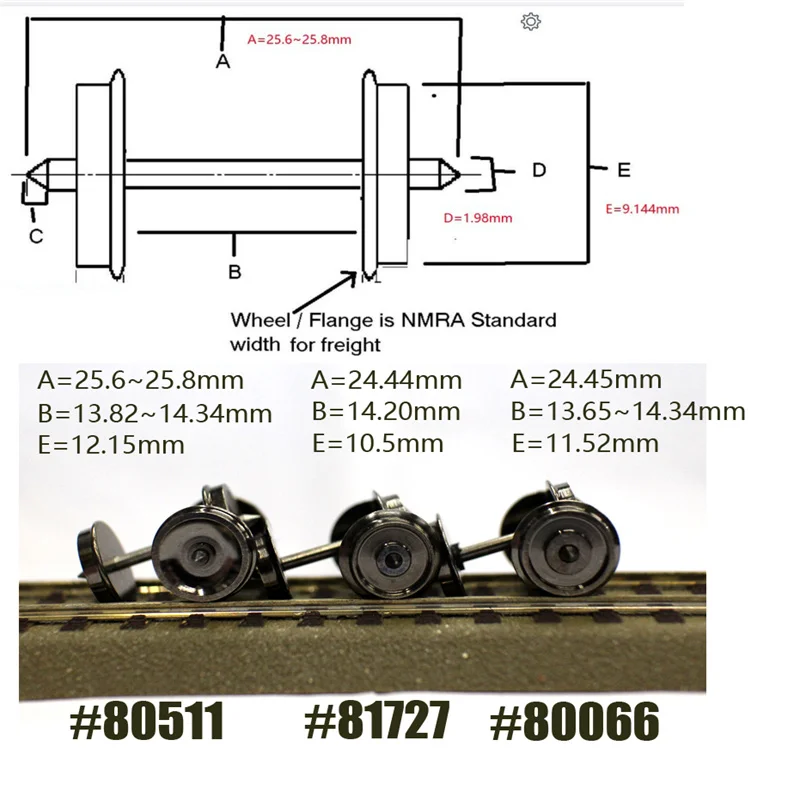 Custom Made Model Train Wheels for Sale Ho G N Scale Train Wheelset for Slot Toys