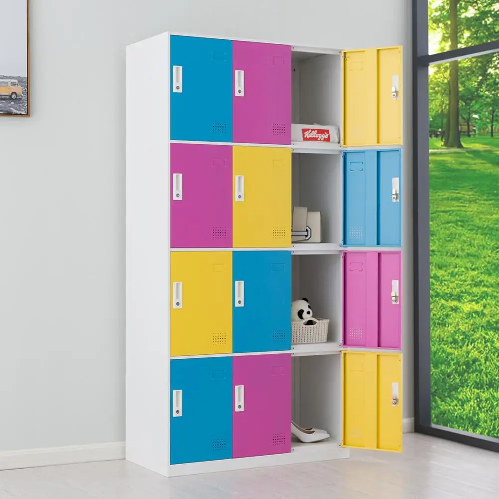12 Door Double Color Wardrobe Steel Locker High Quality New