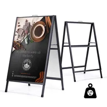 Double-Sided Outdoor Aluminum Snap Frame a Board Pavement Sign Stand a Board Poster Display Rack Weather Resistant