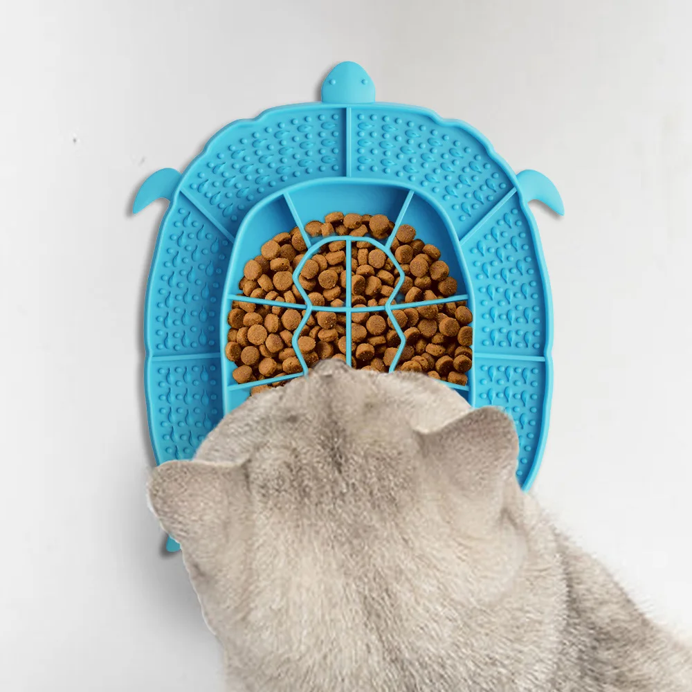 Silicone Anti-Choking Dog Food Plate Pet Licking Mat Slow Food Bowl Cat Pet Supplies Feeders & Bowls factory