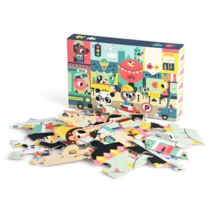 Children's Jigsaw Cartoon Animal Flat Paper 48 Pieces Gift Box DIY Toys Customized Wholesale Educational Jigsaw Puzzle