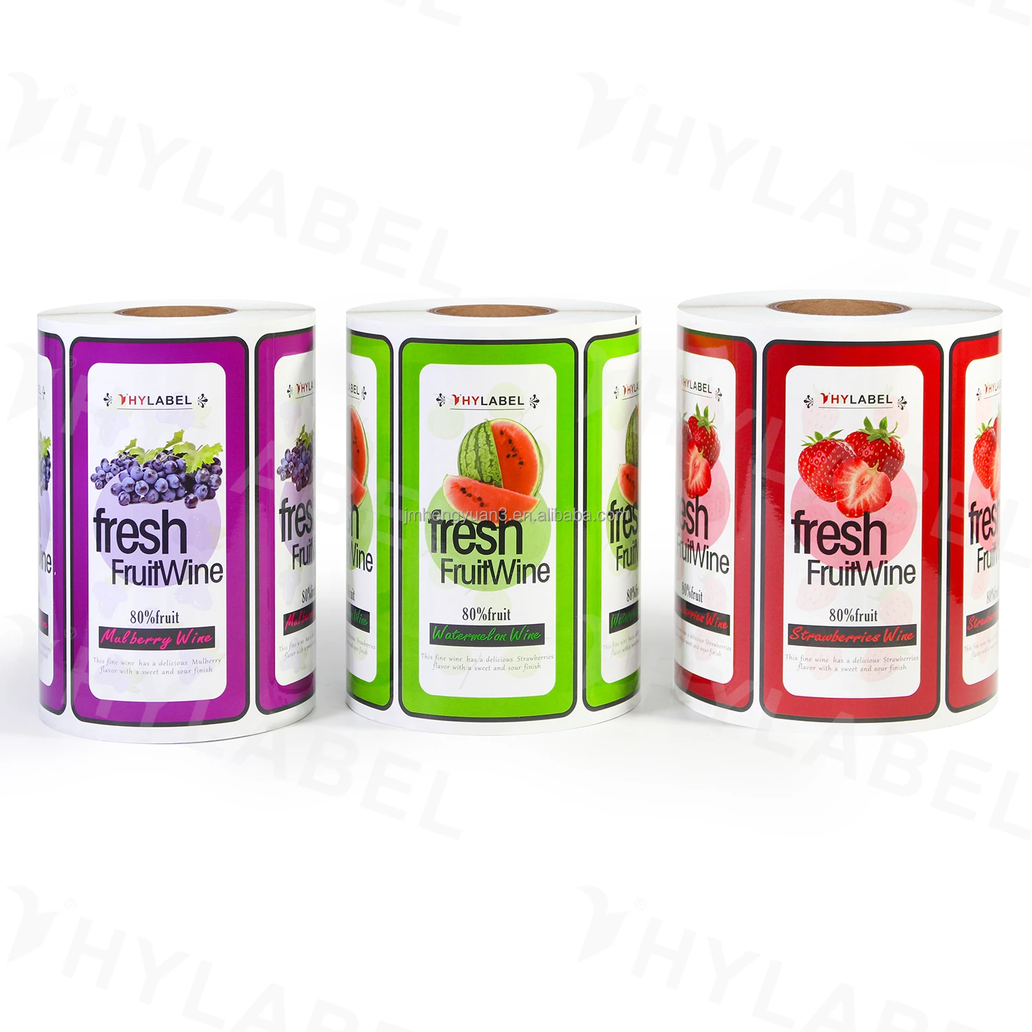 Custom Design Packaging Adhesive Paper Juice Bottle Label Beverage Bottle Label Packaging Sticker Food Beverage Label