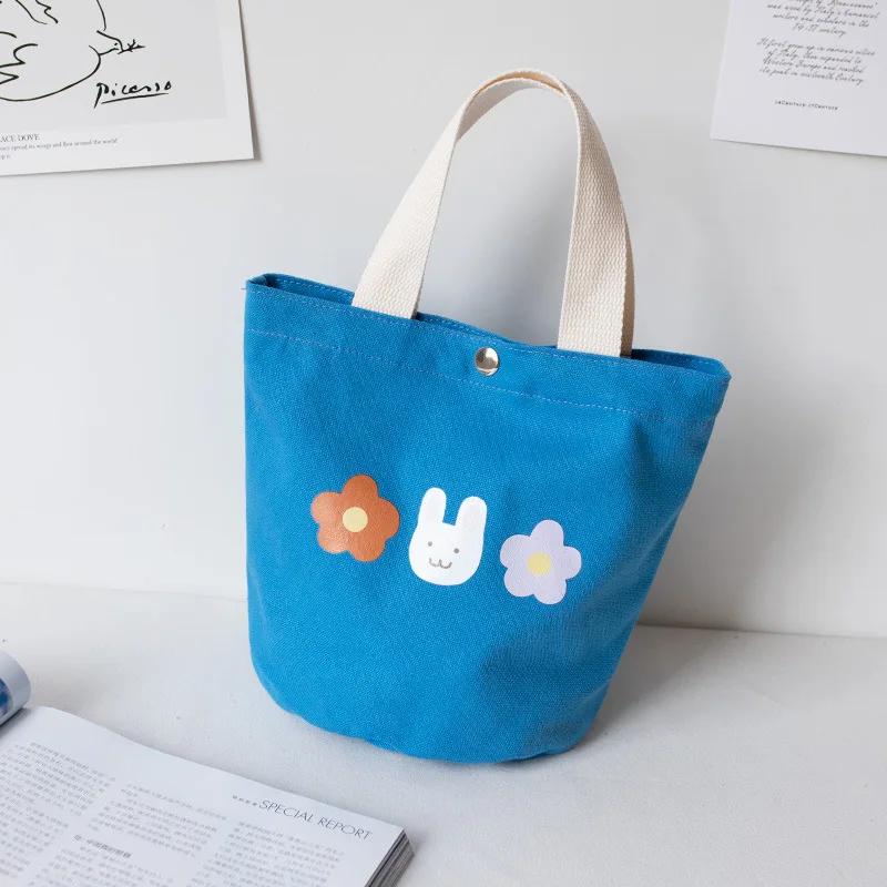 HOSHOM New Style Cute Custom Printing Mini Canvas Hand Bag Fashion Fabric Tote Bags
