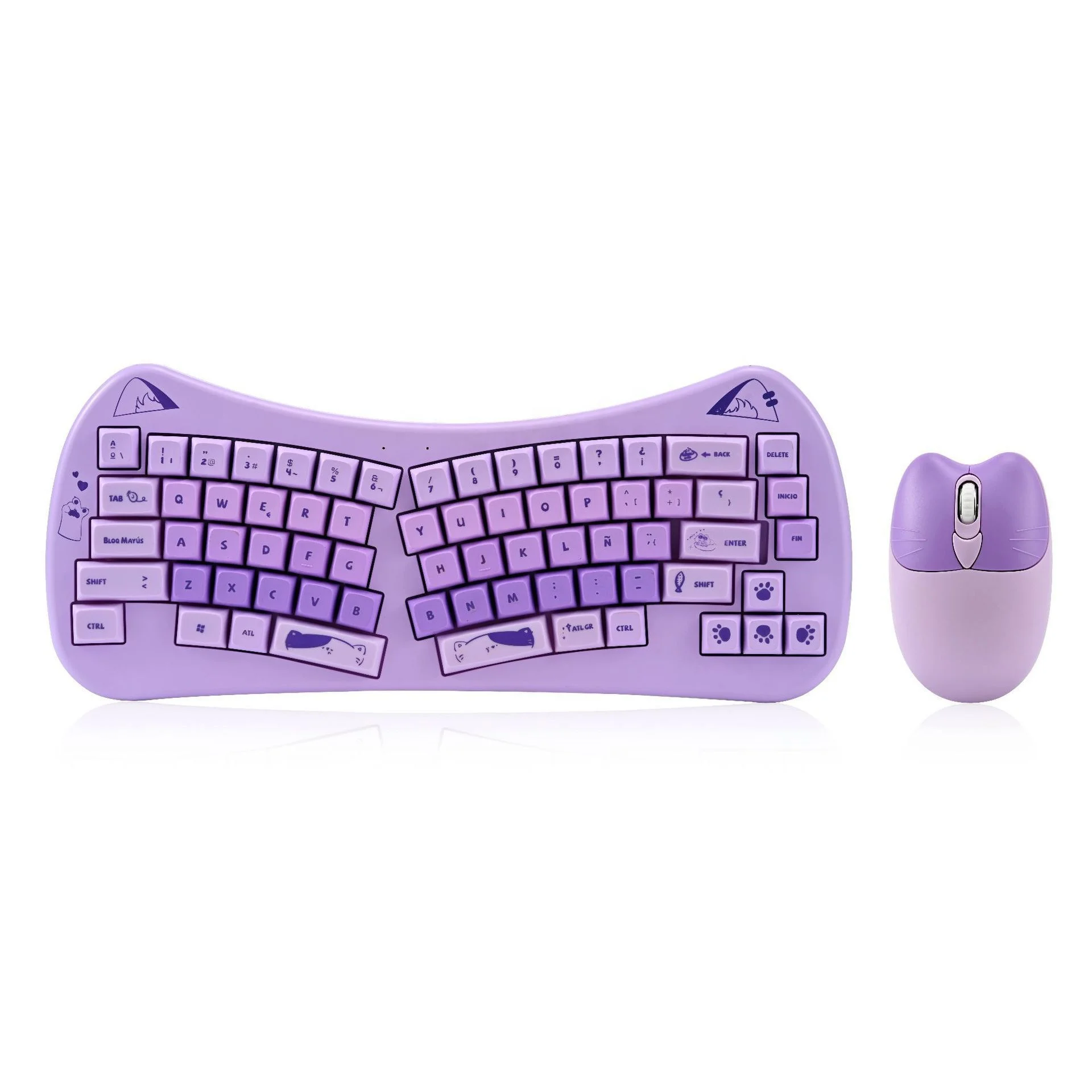 2025 New Fashionable Colored 2.4G Wireless Keyboard Mouse