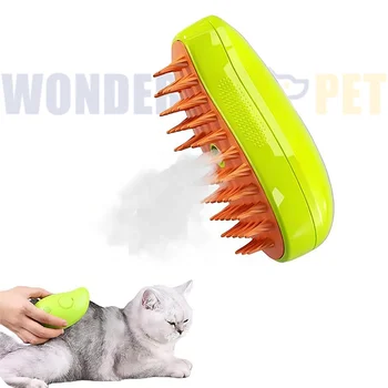 Dog Cat Steamy Brush 3 In 1 Pet Hair Removal Cleaning Massage Brush Dog Cat Steam Spray Grooming Brush Pet Steam Comb